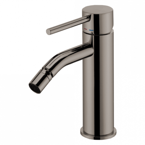 Paffoni Light bateria bidetowa, bez korka, czarny nikiel LIG131NKN