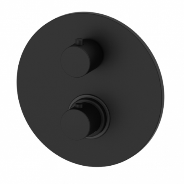 Paffoni Light bateria termostatyczna 3-drożna, czarny-mat LIQ019NO