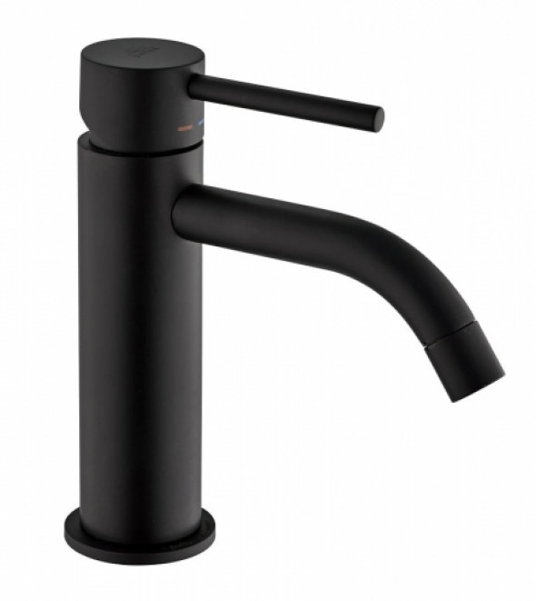 Paffoni Light bateria umywalkowa bez korka, czarny mat LIG071NO