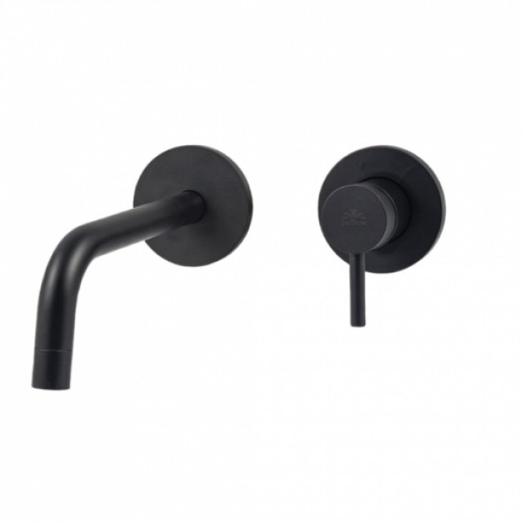 Paffoni Light Black bateria umywalkowa podtynkowa wylewka l-175mm, czarny mat LIG006NO70