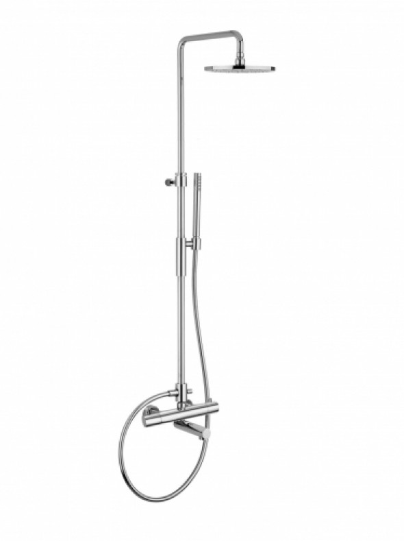 Paffoni Light komplet prysznicowy wannowy z termostatem i deszczownicą ZCOL721LIQCR