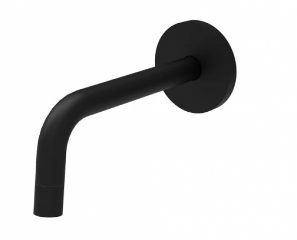 Paffoni Light wylewka ścienna 175mm, czarny mat ZBOC045NO