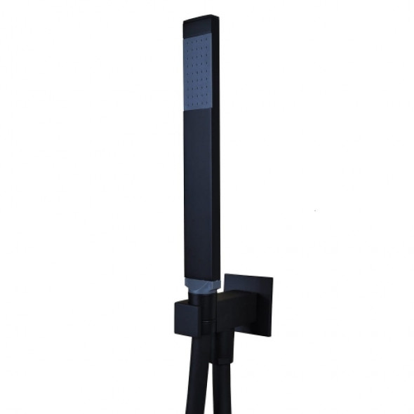 Paffoni Quadro Black zestaw prysznicowy do baterii podtynkowej, czarny mat ZDUP095NO