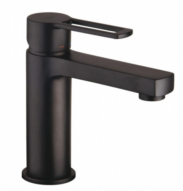 Paffoni Ringo bateria umywalkowa, bez korka, czarny mat RIN071NO