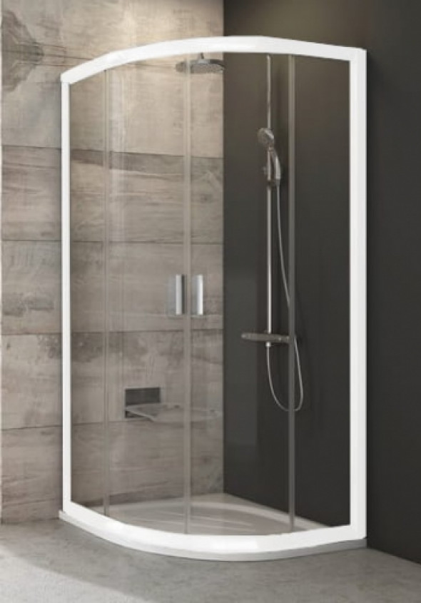 Ravak Blix BLCP4-90cm kabina półokragła, Anticalc, profil biały Ravak 3B270100Z1