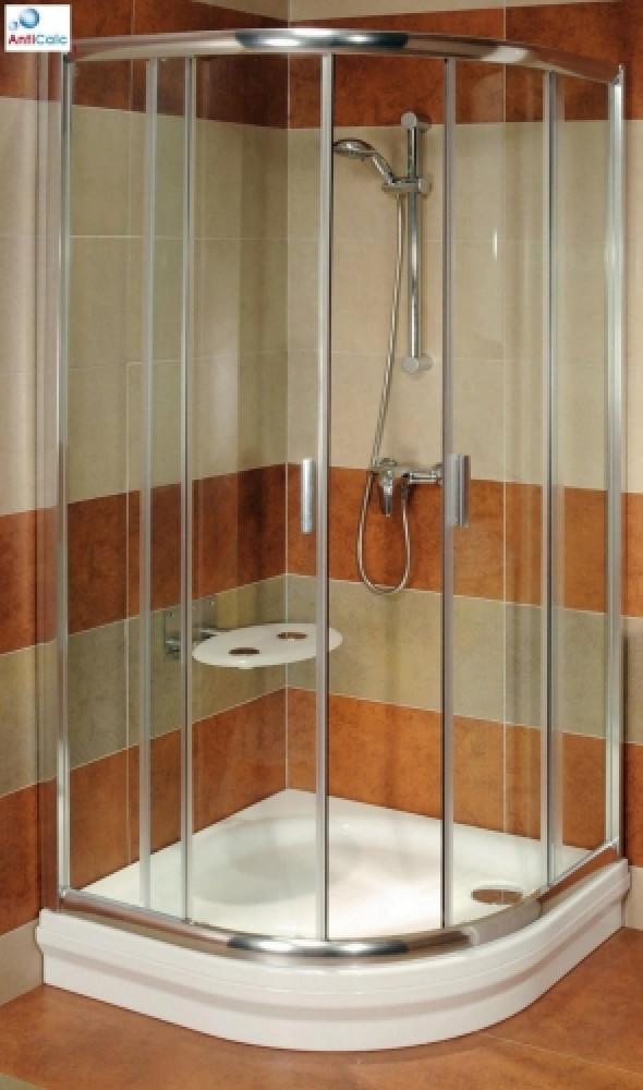 Ravak Blix kabina półokrągła BLCP4-90 cm, drzwi suwane, Anticalc, profil satin 3B270U00Z1