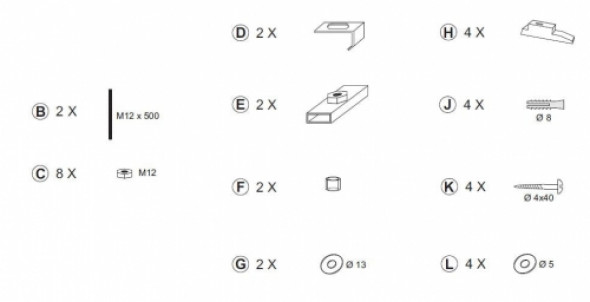 Ravak panelkit przedni U B23600000N