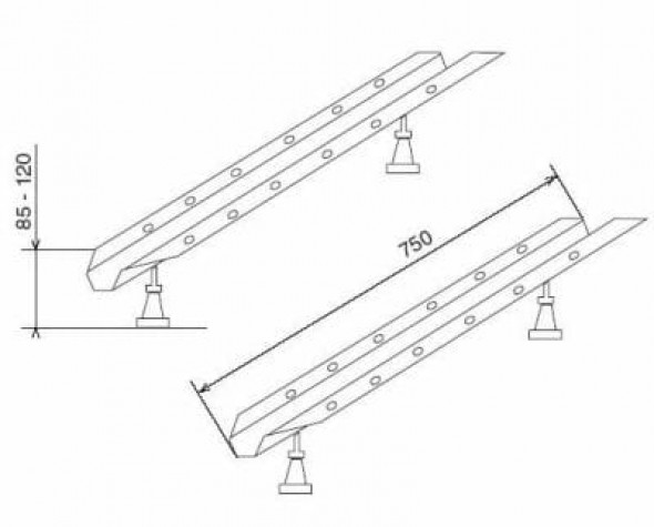 Ravak uniwersalna podpora pod brodziki LA 100cm B2F0000003