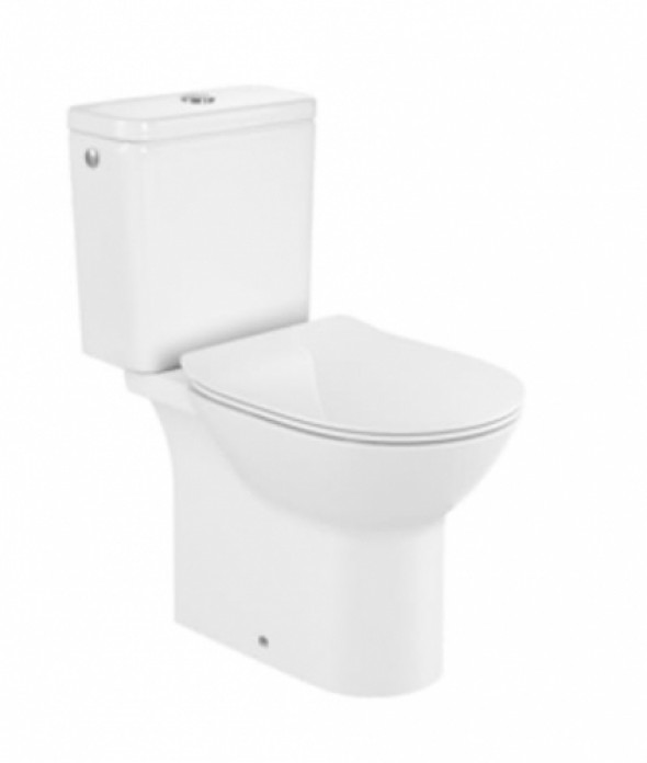 Roca Debba Round Rimless kompakt WC, odpływ podwójny z deską wolnoopadającą A34D995000