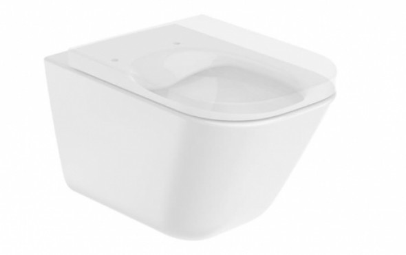 Roca Gap Square Rimless miska podwieszana 54x34cm, bez deski A34647L000