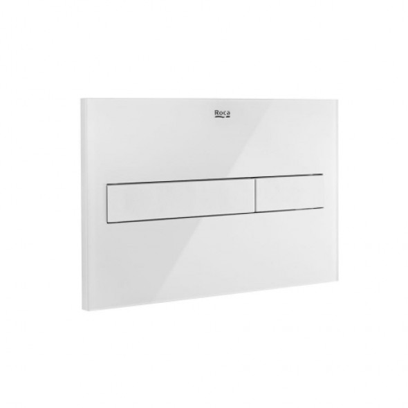 Roca PL7 Duplo One przycisk spłukujący, biały mat/szkło biały połysk A890188309
