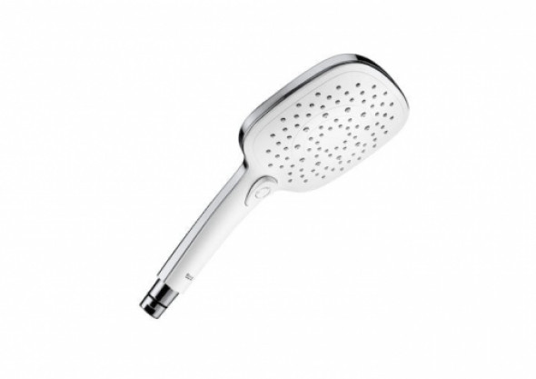 Roca Plenum Square rączka prysznicowa 140mm, 3-strumieniowa, chrom/biały A5B1110CB0