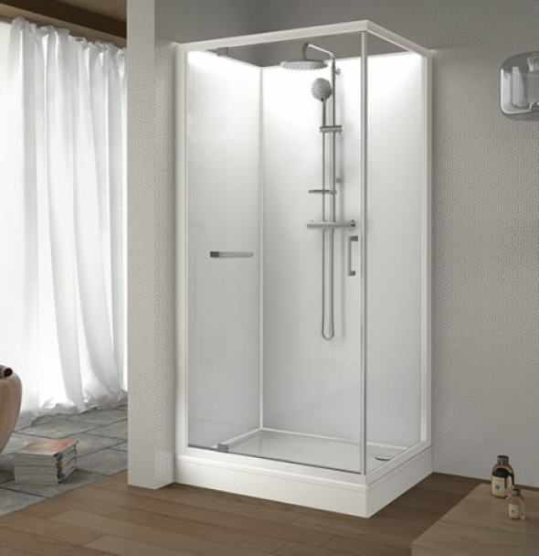 Sanplast Classic II kabina czterościenna prostokątna 100x80 cm biała KCDJ/CLII-80x100 602-011-0221-01-4B1