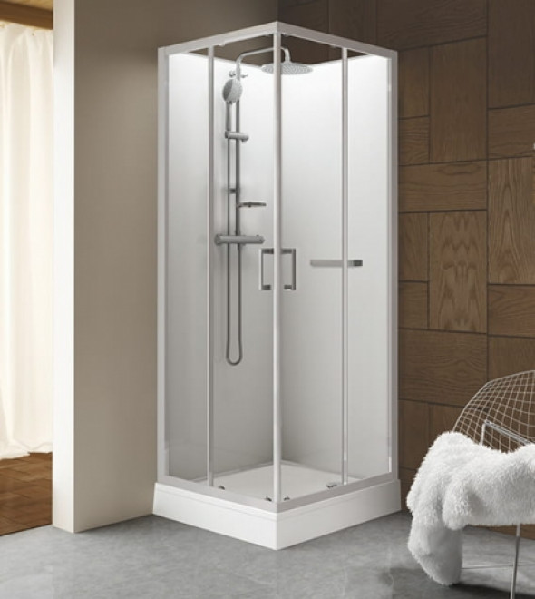 Sanplast Classic IIa kabina czterościenna kwadratowa 80x80 cm biała KCKN/CLIIa-80 602-011-0021-01-4B1