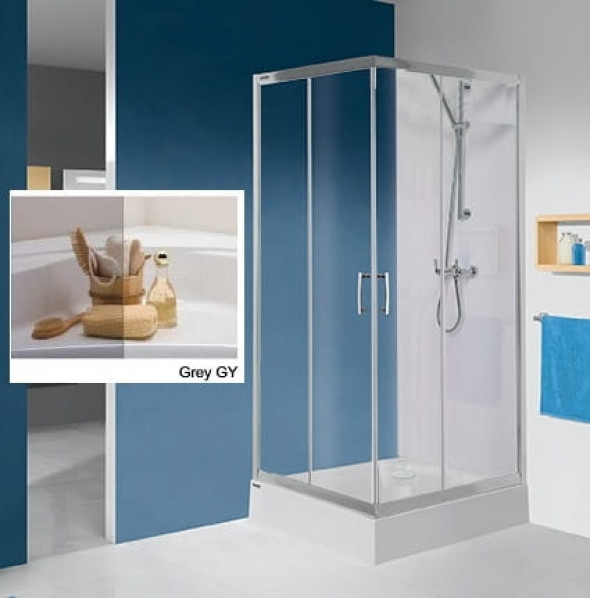 Sanplast TX5b kabina kwadratowa 80 cm KN/TX5b-80+Bza GY sb z brodzikiem 602-271-0221-38-501