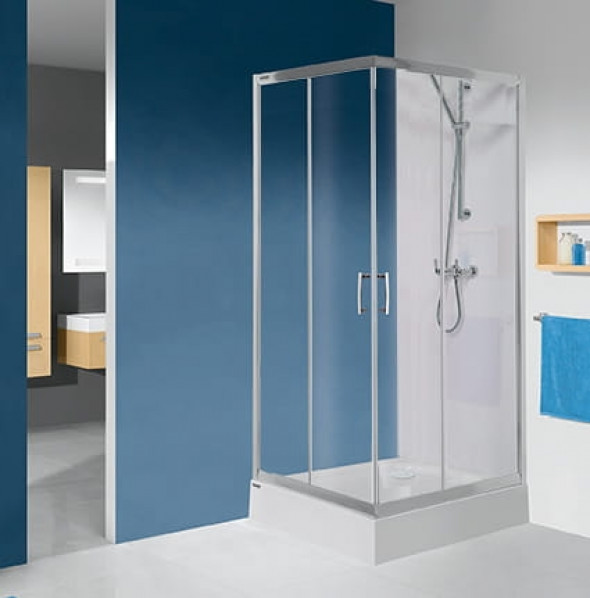 Sanplast TX5b kabina kwadratowa 90 cm KN/TX5b-90+Bza W0 sm z brodzikiem 602-271-0231-39-401