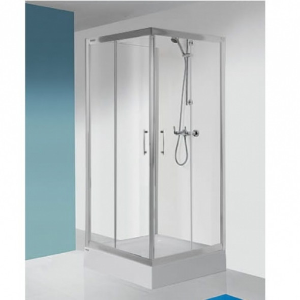 Sanplast TX5b kabina trójścienna prostokątna 90x120x90cm szkło bezbarwne W0, profile srebrne błyszczące 600-271-1860-1320-38-401