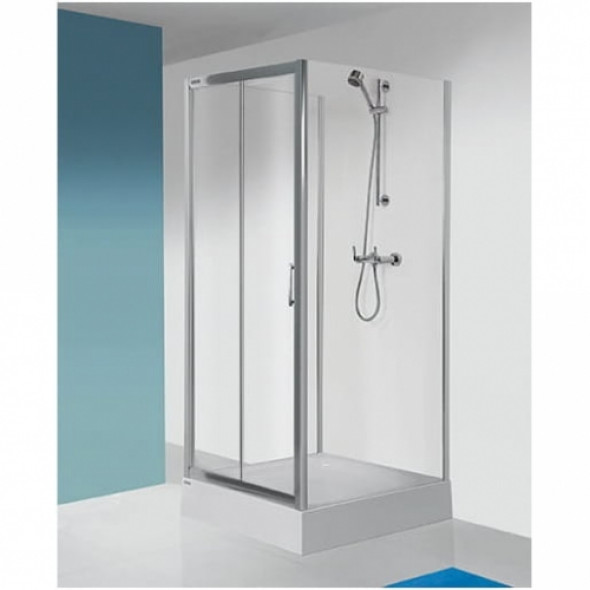 Sanplast TX5b kabina trójścienna prostokątna 90x120x90cm ze szkłem bezbarwnym W0, profile srebrne błyszczące 600-271-1120-21320-38-401