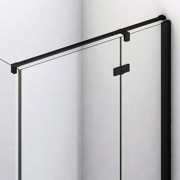 Sanswiss Annea black poprzeczka stabilizująca ściana-szkło + łącznik T, czarny mat SMGTA.06.1500