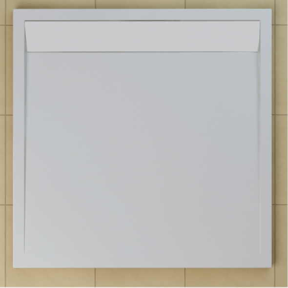 Sanswiss ILA brodzik kwadratowy 100x100cm, biały, odpływ biały WIQ1000404
