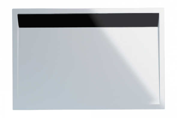 Sanswiss ILA brodzik prostokątny 80x100cm, biały, odpływ czarny mat WIA801000604