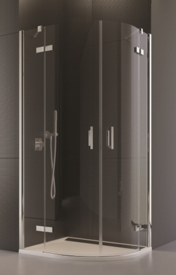 Sanswiss PUR PU4P kabina półokrągła 80x80cm, promień 550, szkło bezbarwne, profile chrom PU4P550801007