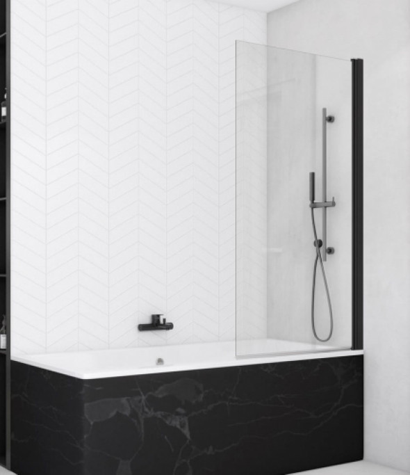 Sanswiss Solino black parawan nawannowy 1-częściowy 85cm SOEB108500607