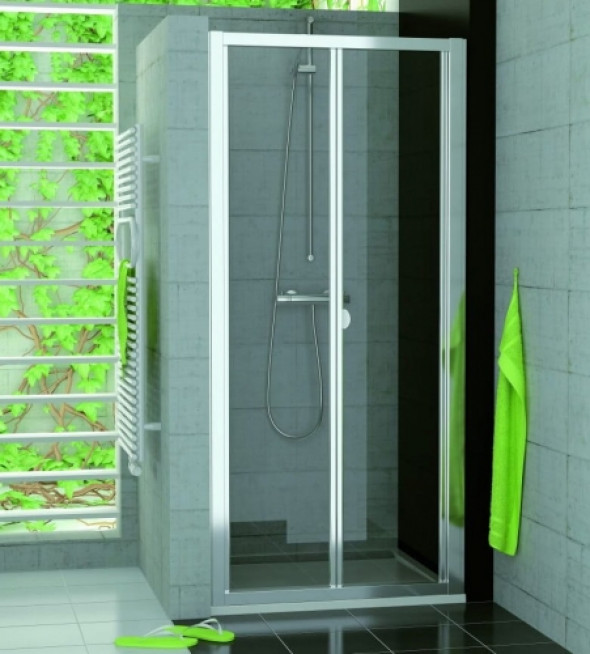 Sanswiss Top-Line drzwi kabinowe składane 80 cm profil połysk, szkło bezbarwne TOPK08005007