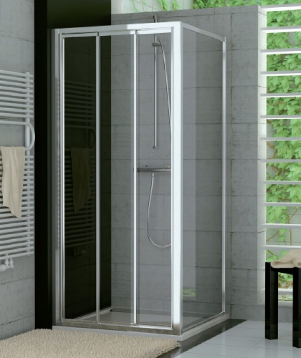Sanswiss Top-Line kabina kwadratowa 120x120cm, drzwi przesuwne, profil srebrny połysk, szkło bezbarwne TOPS31200TOPF12005007