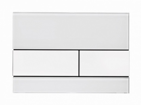 TECEsquare przycisk spłukujący szkło białe, przyciski białe 9.240.800