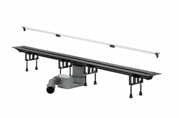 Viega Advantix Vario odpływ liniowy regulowany 30-120 cm model 4965.10 z rusztem stal biała SR4 model 4965.33, 686277+711887