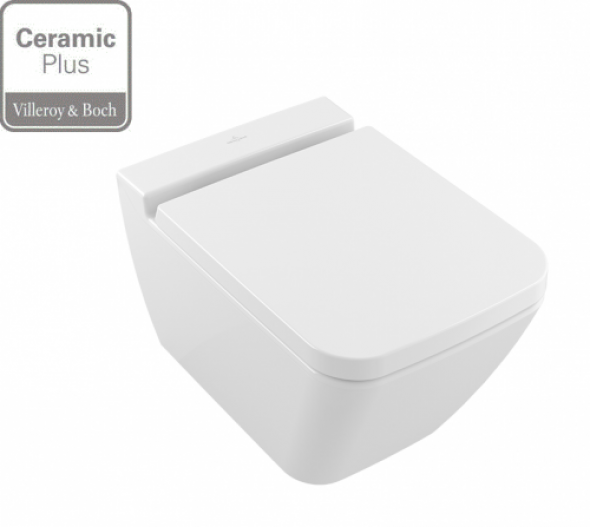 Villeroy&Boch Finion DirectFlush miska podwieszana 56x37,5cm z deską wolnoopadającą, CeramicPlus 4664R0R1+9M88S1R1