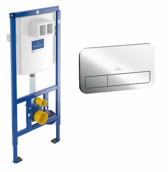 Villeroy&Boch ViConnect stelaż do wc h-112 cm z przyciskiem E200 chrom 92246100+92249061