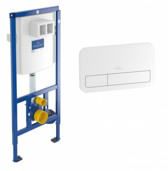 Villeroy&Boch ViConnect stelaż do wc h-112cm z przyciskiem E200 białym 9224.61.00+9224.90.68