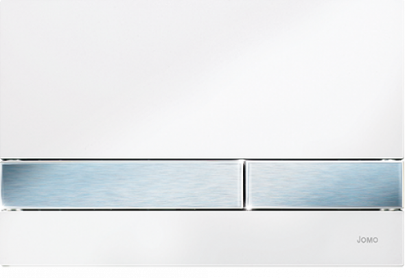 Werit Jomo Exclusive 2.0 przycisk spłukujący biały/efekt optyczny stali szczotkowanej 167-34000137-00