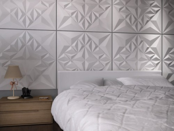 AMSTERDAM - Dekoracyjny Panel Ścienny 3D Z Gipsu Ceramicznego