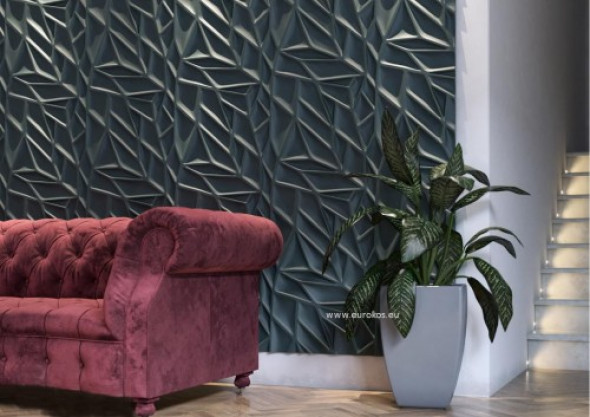 CIERNISTY KRZAK - Dekoracyjny Panel Ścienny 3D Z Gipsu Ceramicznego