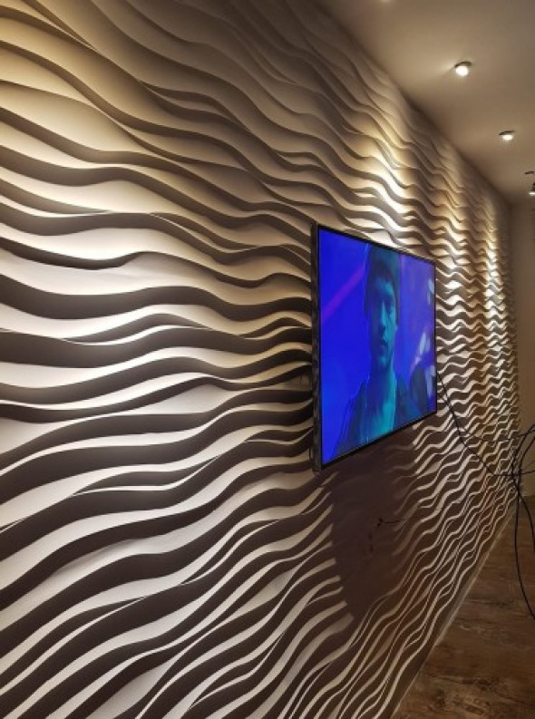 FALE DUNAJU - Dekoracyjny Panel Ścienny 3D Z Gipsu Ceramicznego