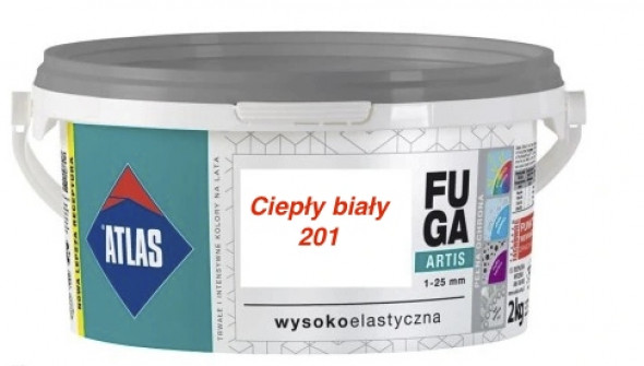FUGA ATLAS ARTIS 5kg CIEPŁY BIAŁY 201- WYPRZEDAŻ!
