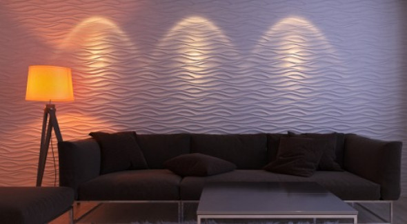 HAPPY FALA - Dekoracyjny Panel Ścienny 3D Z Gipsu Ceramicznego