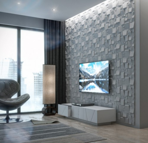 HERAKLES - Dekoracyjny Panel Ścienny 3D Z Gipsu Ceramicznego