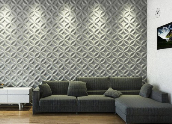 KWIATY WE WŁOSACH 2 - Dekoracyjny Panel Ścienny 3D Z Gipsu Ceramicznego