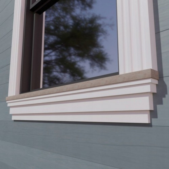 Listwa podparapetowa zewn. podparapetnik 40x125mm