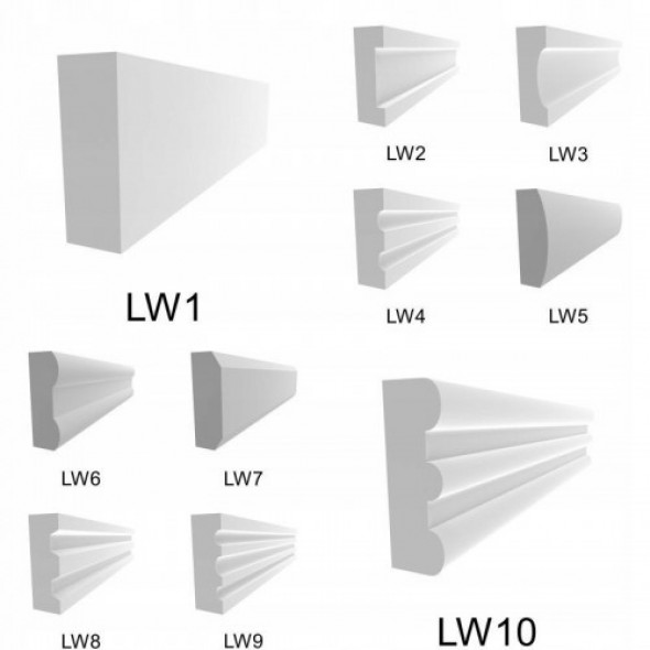 Listwa wokółokienna i drzwiowa tynkowana 130x40mm