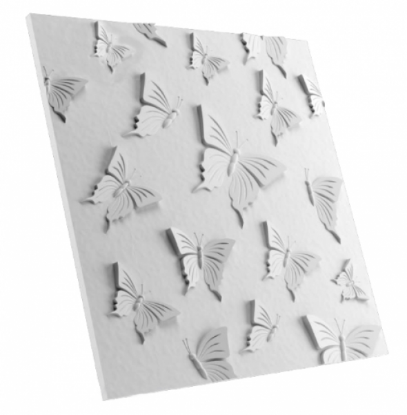 MOTYLE - Dekoracyjny Panel Ścienny 3D Z Gipsu Ceramicznego