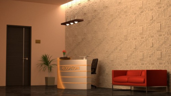 PROCESOR - Dekoracyjny Panel Ścienny 3D Z Gipsu Ceramicznego