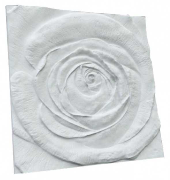 RÓŻA - Dekoracyjny Panel Ścienny 3D Z Gipsu Ceramicznego