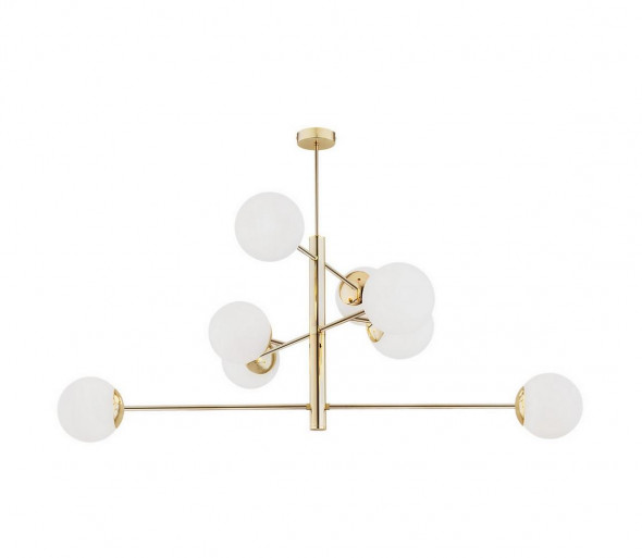 Argon 5043 - Żyrandol na drążku CAMERON 8xE27/15W/230V mosiądz