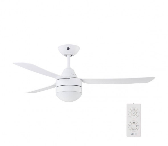 BAYSIDE 531016 – Wentylator sufitowy MEGARA 2×E14/15W/230V Biały + pilot