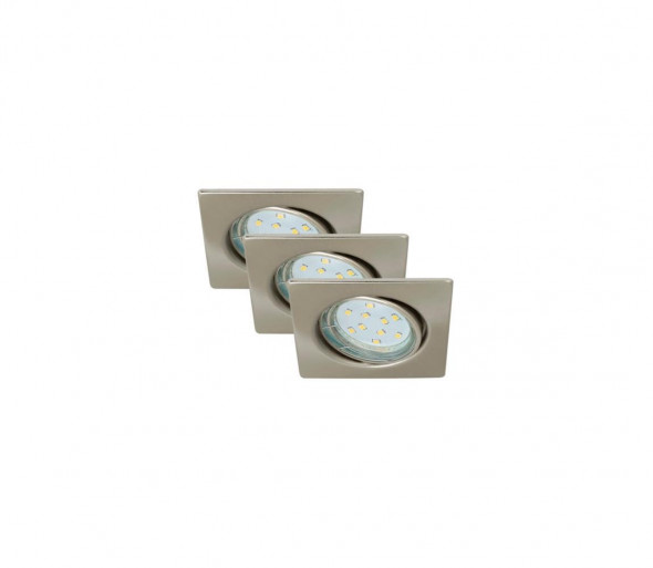 Briloner 7230-032 - ZESTAW 3x LED Oświetlenie łazienkowe SQUARE 3xGU10/3W/230V